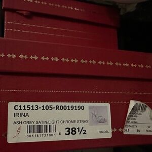 RENE CAO - IRINA ASH GREY SATIN/LIGHT CHROME